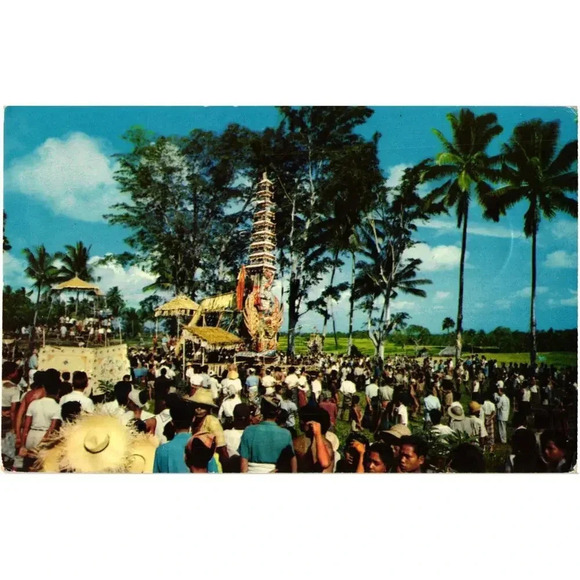American Vintage Other - A Scene of Magnificent Cremation Ceremony in Bali Postcard